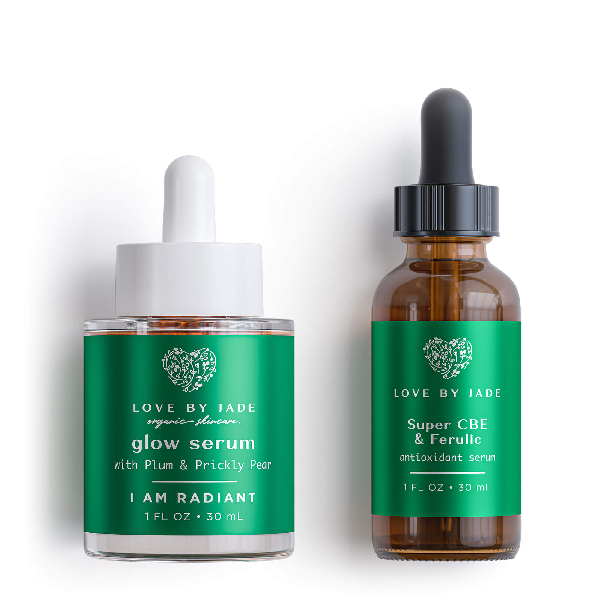 Glow & Radiance Bundle | Glow Face Serum and Super CBE & Ferulic Serum | Love by Jade