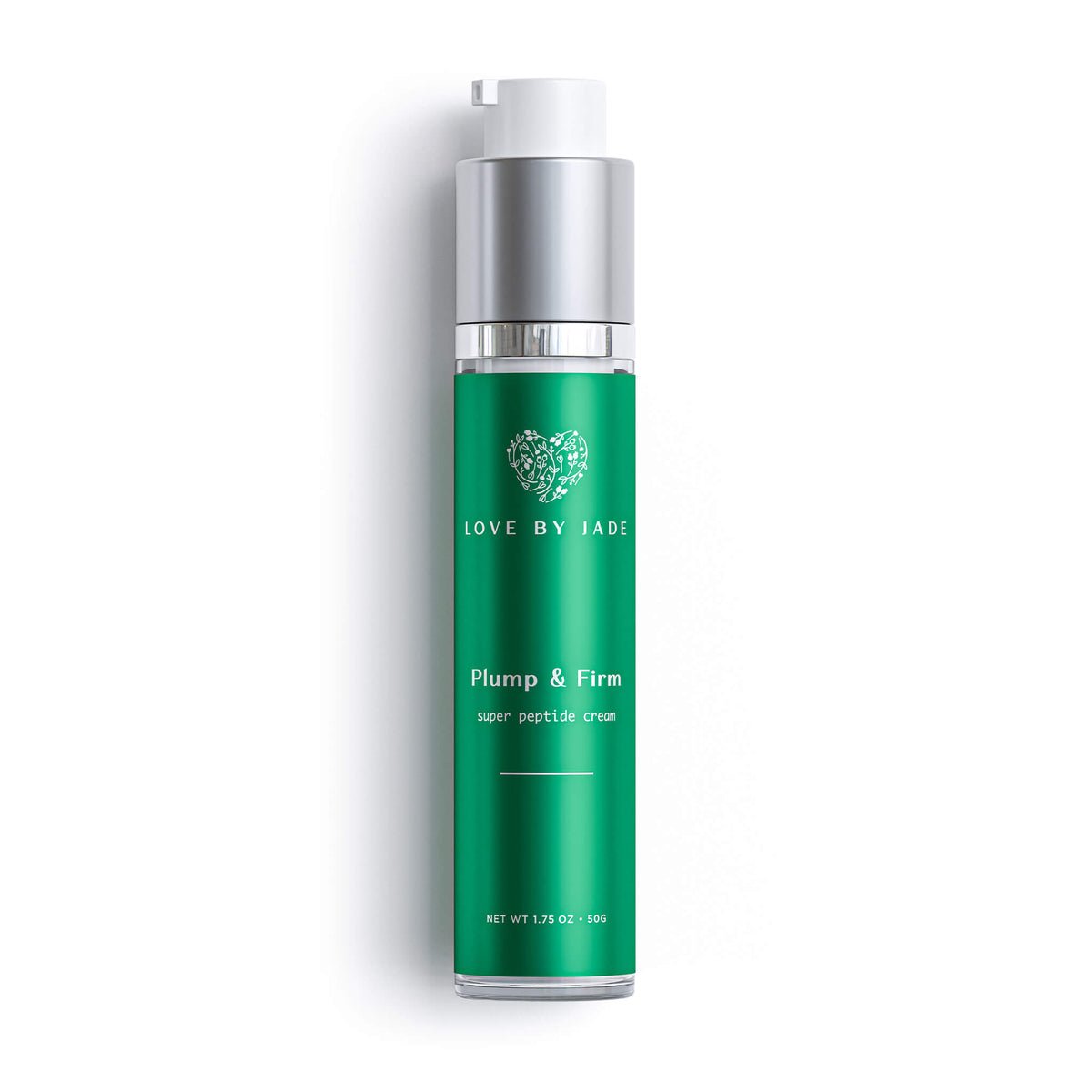 Plump & Firm Super Peptide Cream, pump open | Peptide Moisturiser | Love by Jade