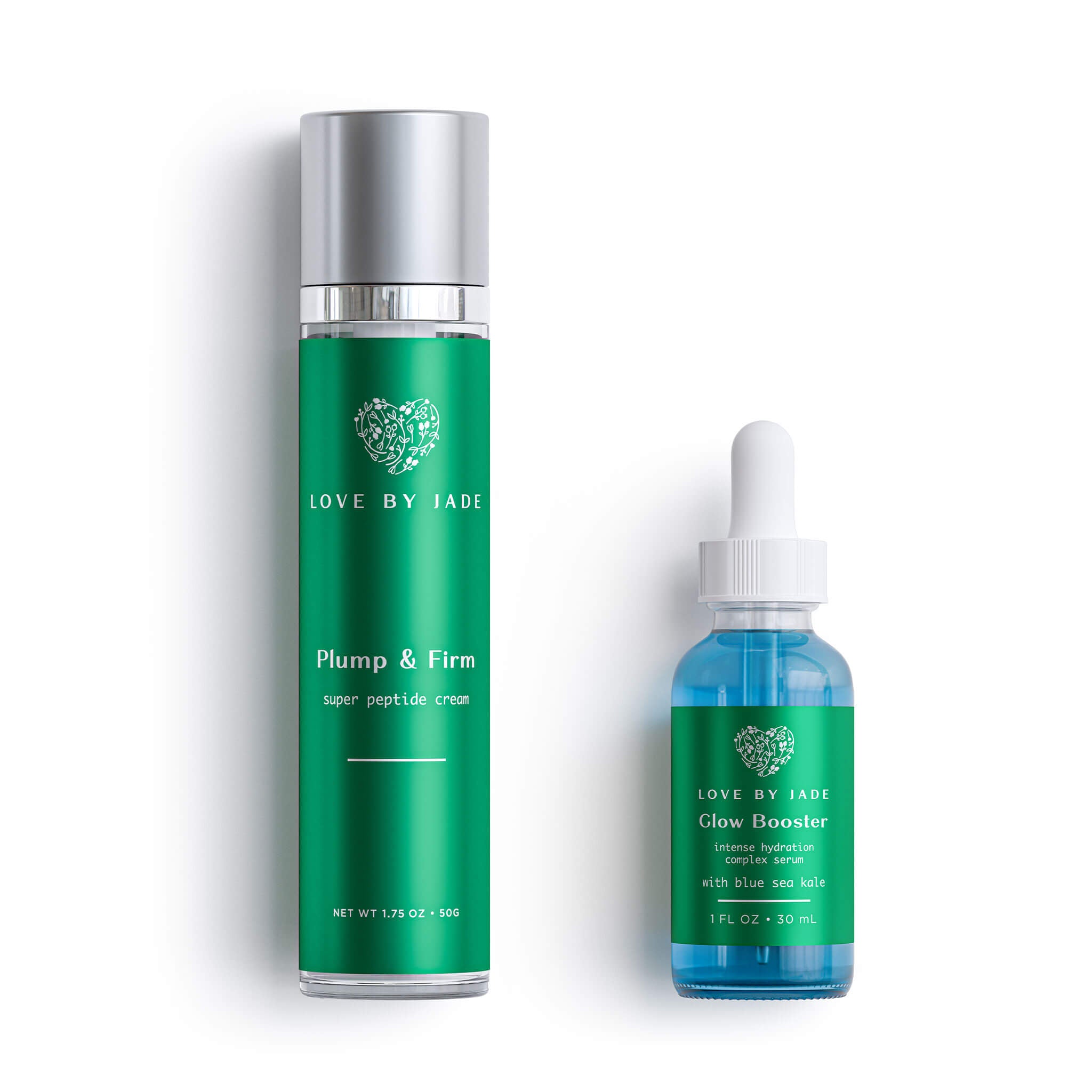 Deep Hydration Bundle | Glow Booster Serum and Plump & Firm Cream | Love by Jade