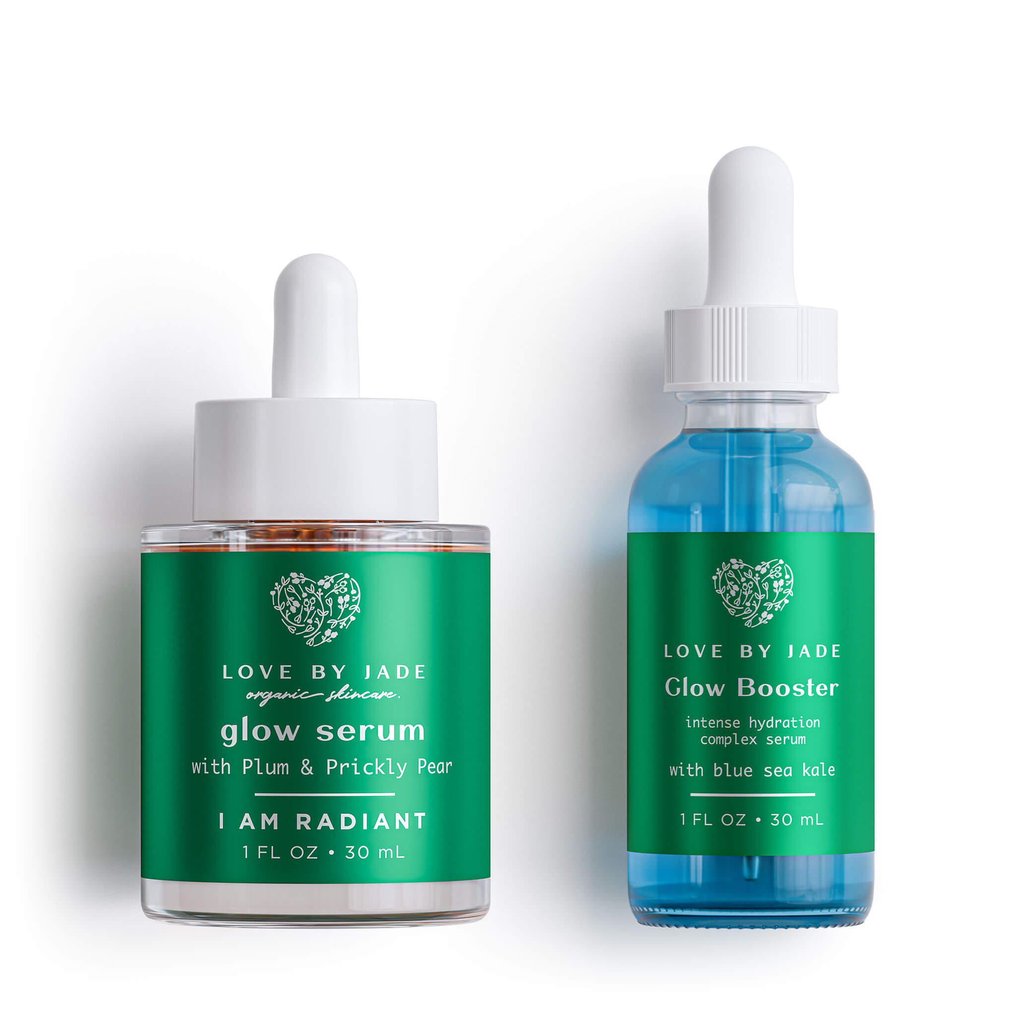 Soothe & Glow Bundle | Glow Face Serum and Glow Booster Serum | Love by Jade